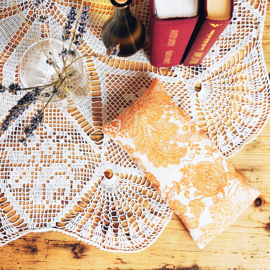 Eye pillow - orange fantasy - Petra's Pillows